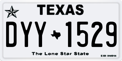 TX license plate DYY1529