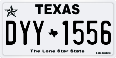 TX license plate DYY1556