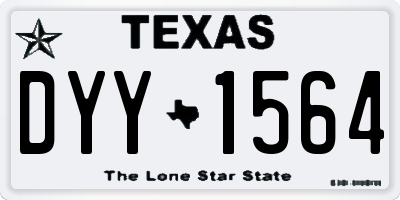 TX license plate DYY1564