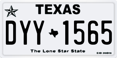 TX license plate DYY1565