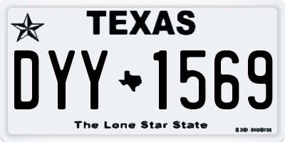 TX license plate DYY1569