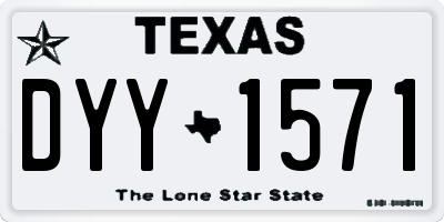 TX license plate DYY1571