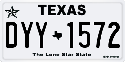 TX license plate DYY1572