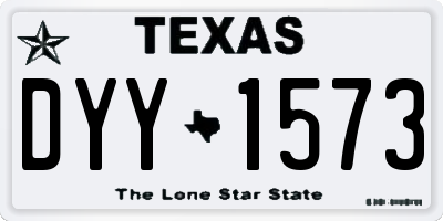 TX license plate DYY1573