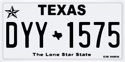 TX license plate DYY1575