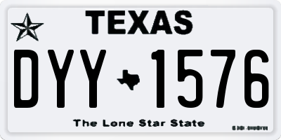 TX license plate DYY1576