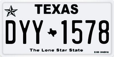 TX license plate DYY1578