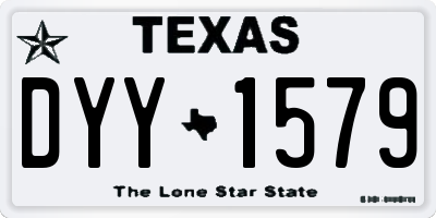 TX license plate DYY1579
