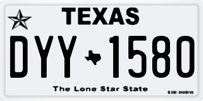 TX license plate DYY1580