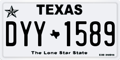 TX license plate DYY1589