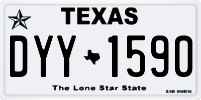 TX license plate DYY1590