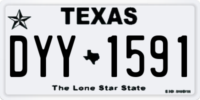 TX license plate DYY1591