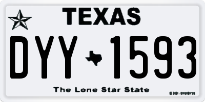 TX license plate DYY1593