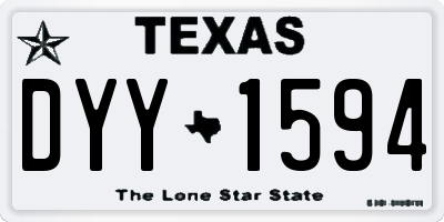 TX license plate DYY1594