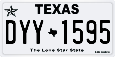 TX license plate DYY1595