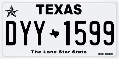 TX license plate DYY1599