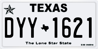 TX license plate DYY1621