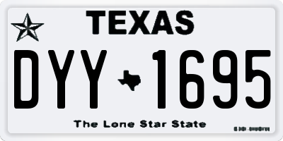 TX license plate DYY1695