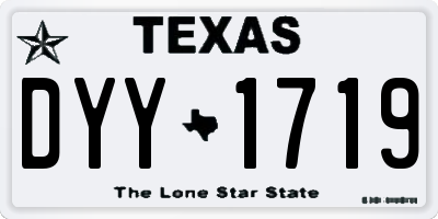 TX license plate DYY1719