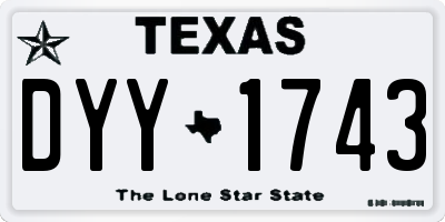 TX license plate DYY1743