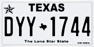 TX license plate DYY1744