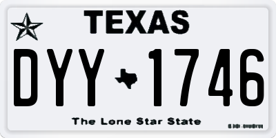 TX license plate DYY1746