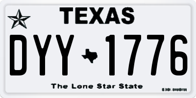 TX license plate DYY1776