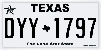 TX license plate DYY1797