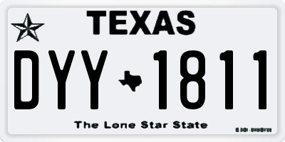 TX license plate DYY1811