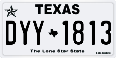 TX license plate DYY1813