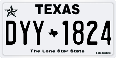 TX license plate DYY1824