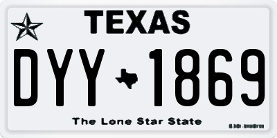 TX license plate DYY1869