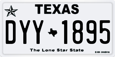 TX license plate DYY1895