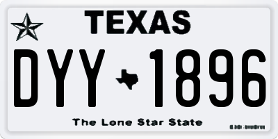 TX license plate DYY1896