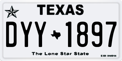 TX license plate DYY1897