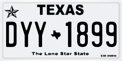 TX license plate DYY1899