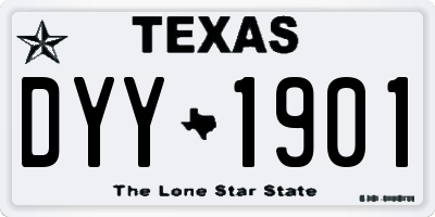 TX license plate DYY1901