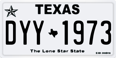 TX license plate DYY1973