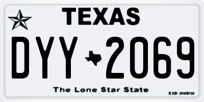 TX license plate DYY2069