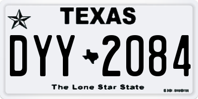 TX license plate DYY2084