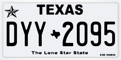 TX license plate DYY2095