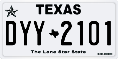 TX license plate DYY2101