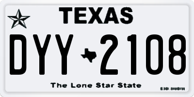 TX license plate DYY2108