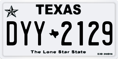 TX license plate DYY2129