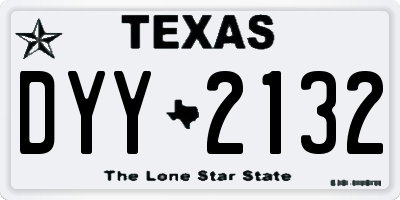 TX license plate DYY2132