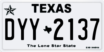 TX license plate DYY2137