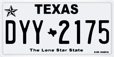 TX license plate DYY2175