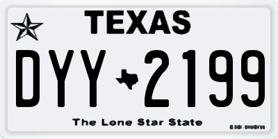 TX license plate DYY2199