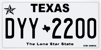 TX license plate DYY2200