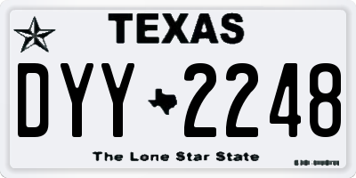TX license plate DYY2248